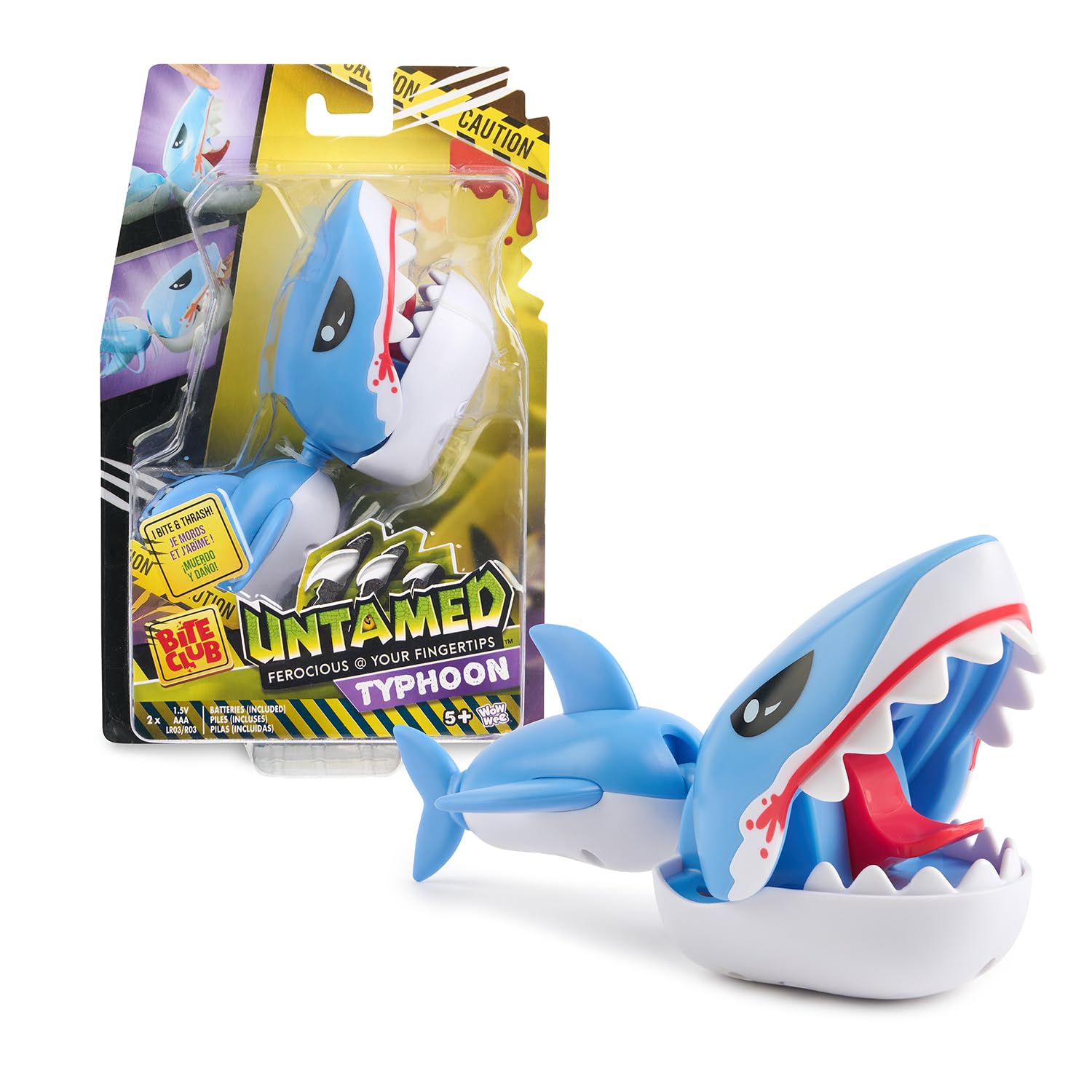 Untamed Bite Club Shark, Typhoon (Blue), Biting Creature, Prank Toy (Ages 5+)