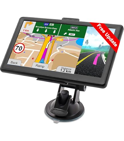 GPS Camion 9 Pouces - Cartes Europe 2025 Hors Ligne - Compatible Voiture, Bus, Utilitaire - Mises à Jour à Vie - 12