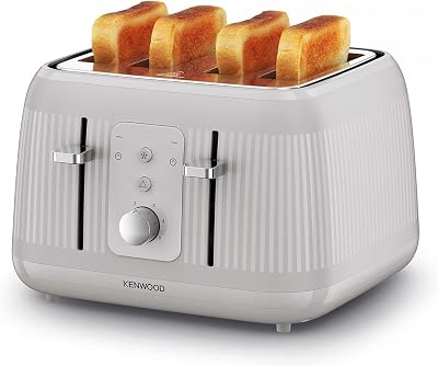 Kenwood Dawn 4-Slot Toaster TFP09.000CR 1800W Defrost Reheat Cancel