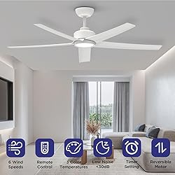 ocioc 2 Pack 52 inch Ceiling Fans with Lights and