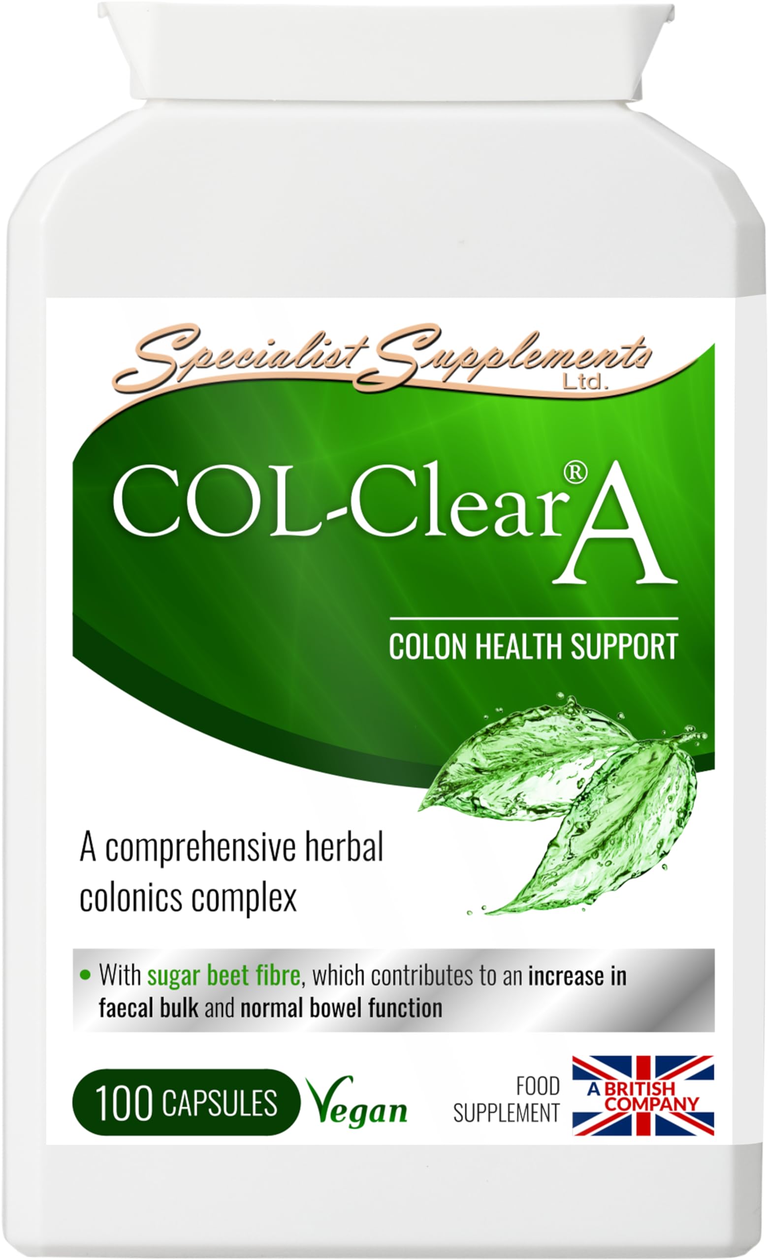 Specialist Supplements COL-Clear A Colon Health Support 100 Capsules Pack of 1