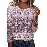 TCOT Women Long Sleeve Crew Neck Tee Tops Trendy Casual Dressy Blouses Spring Clothes Pullover Shirts