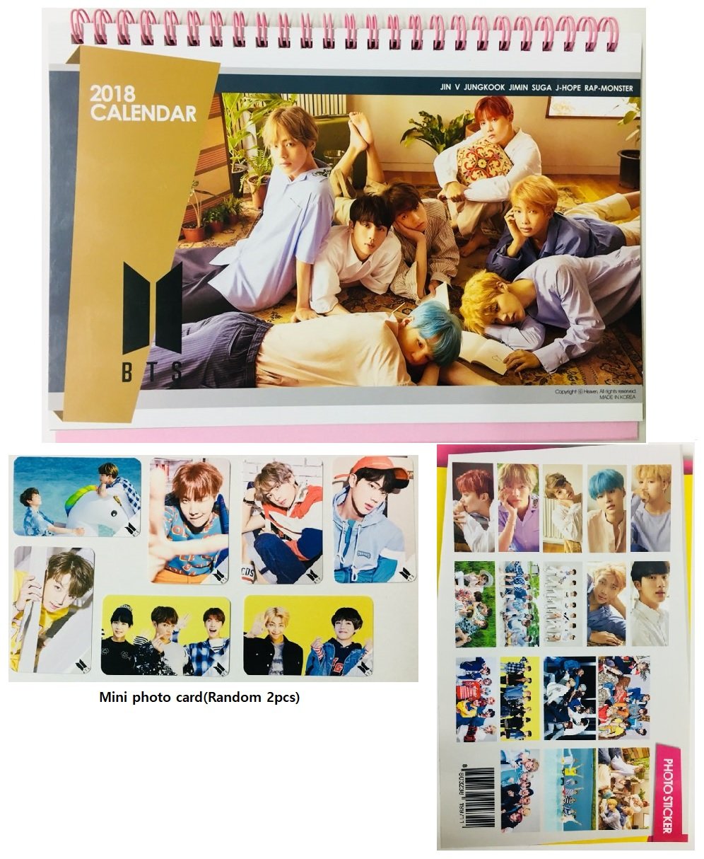 BTS calendar 2018-2019 with Mini photo card and Stickers (BTS)