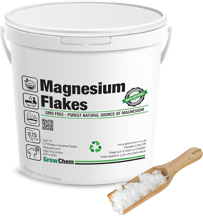 Grow Chem Magnesium Flakes 8KG Bucket Dead Sea Magnesium Chloride Bath Salts