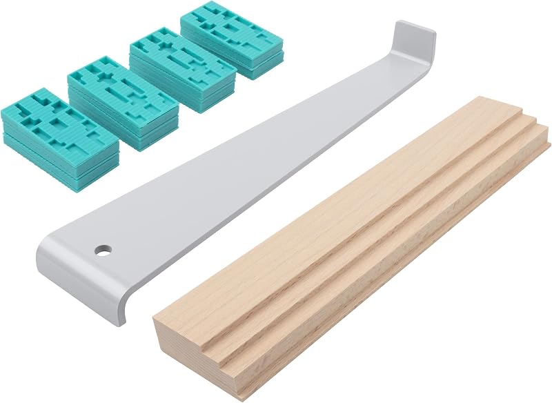 Wolfcraft Laminate Parquet Cork Laying Set 22 Pcs Spacing Guides Pulling Ledge