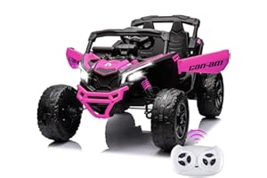 SOAR 24V Ride On Toys - UTV for Kids, 2 Seats Remote Control, 4 Wheeler Quad Off-Road, 7AH Battery Powered 2WD/4WD, Licensed Can-Am, Parental Mode