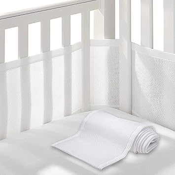 breathable padded crib bumper