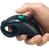 YUMQUA Finger Handheld Mouse, Wireless Trackball Mouse with Roller Ball | Responsive 2.4GHz Wireless Hand Held Thumb Mouse with Smooth Scroll Wheel, Precise Tracking, Ambidextrous, Plug and Play