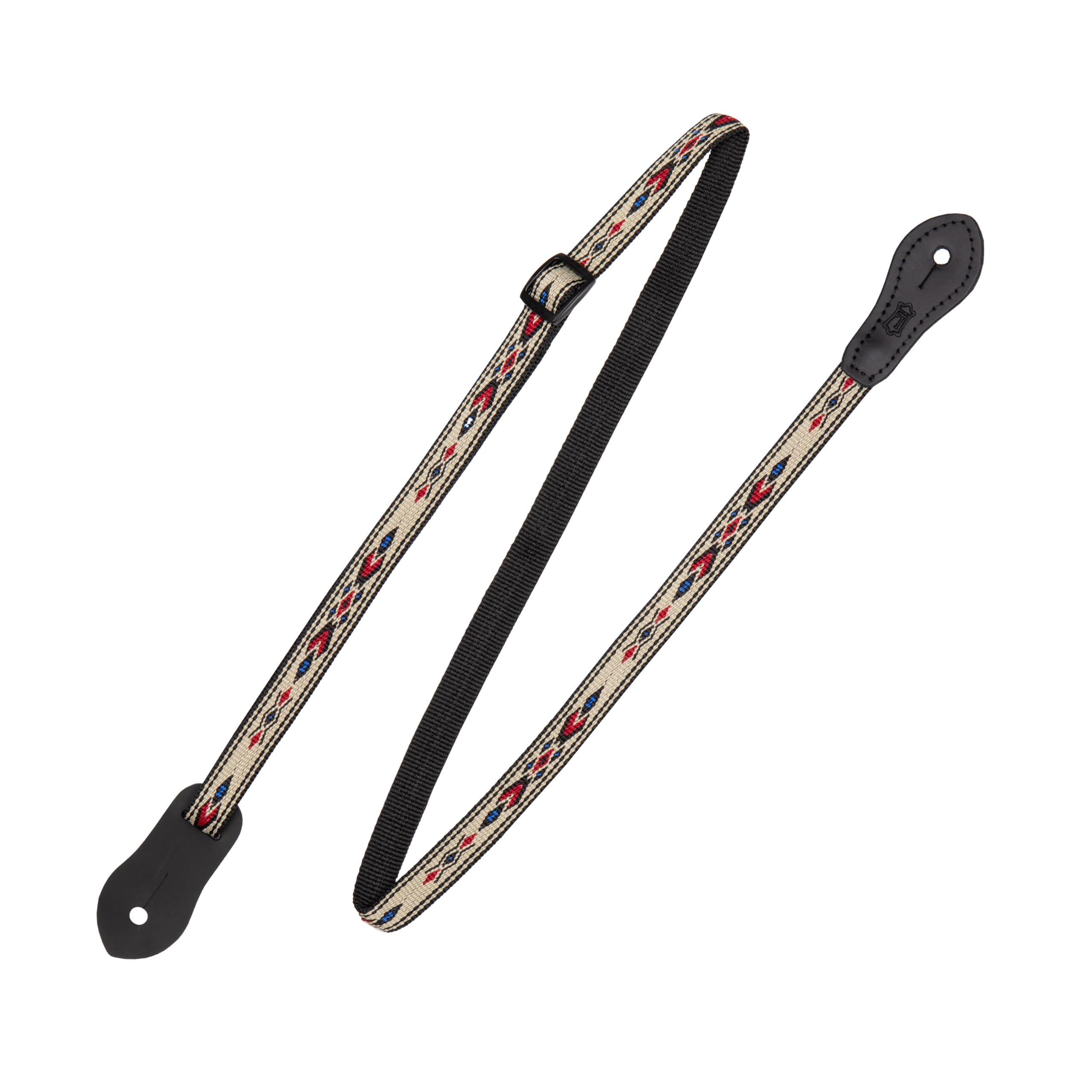 Levy's Leathers 1/2" Jacquard Weave Mandolin/Ukulele Strap with Dual Leather Strap Pin Ends, Adjustable to 50" (MJ19UKE-003)