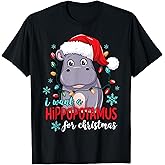 I Want A Hippopotamus for Christmas Shirt Funny Christmas T-Shirt