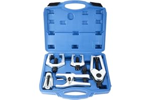 KUNTEC 5Pcs Ball Joint Separator Tie Rod Remover Tool, Pitman Arm Puller Front End Service Tool Kit