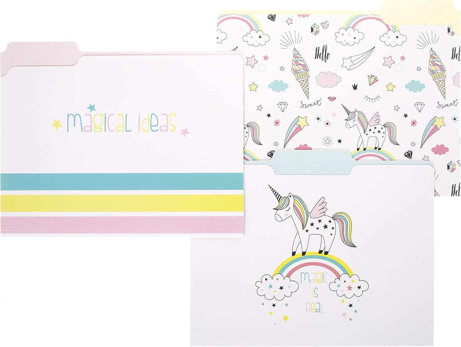 Graphique "Make Things Happen" File Folder Set – File Set Includes 9 Folders and 3 Unique Go-Getter Designs, Embellished w/ Gold Foil on Durable Triple-Scored Coated Cardstock, 11.75" x 9.5" : Office Products