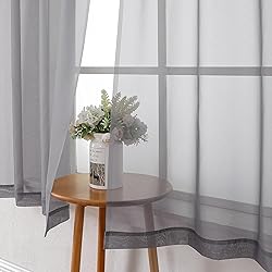 Lecloud Short Sheer Curtains 54 Inches Length 2