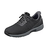 Orthofeet Men's Orthopedic Black and Gray Knit Yari