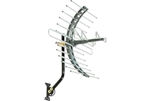 GE 29884 Pro Outdoor/Attic Mount Antenna - Long Range with Compact Design Outdoor / Attic HDTV Antenna for VHF / UHF Channels - 70 Mile Range