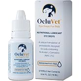 OcluVet Pet Eye Drops for Dogs &amp; Cats, 2% NAC, 16 mL | Preservative-free antioxidant formula with 2% N-Acetyl-L-Carnosine supports eye comfort and clarity; Made in USA