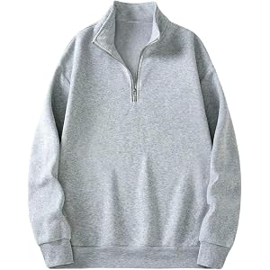SHENHE Boy's Quarter Zip Pullover Sweatshirt Fleece Lined Long Sleeve Preppy Fall Sweatshirt