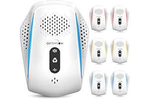 OPTIVION 2025 Upgraded Ultrasonic Pest Repeller 6 Pack – Indoor Plug-in Pest Control, Mouse, Roach, Spider & Ant Repellent, Mosquito & Rodent Deterrent for Home, Kitchen, Garage, Warehouse
