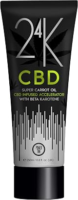 Power Tan 24K CBD Carrot Oil Sunbed Tanning Accelerator Cream 250ml - Fast Tan view 1
