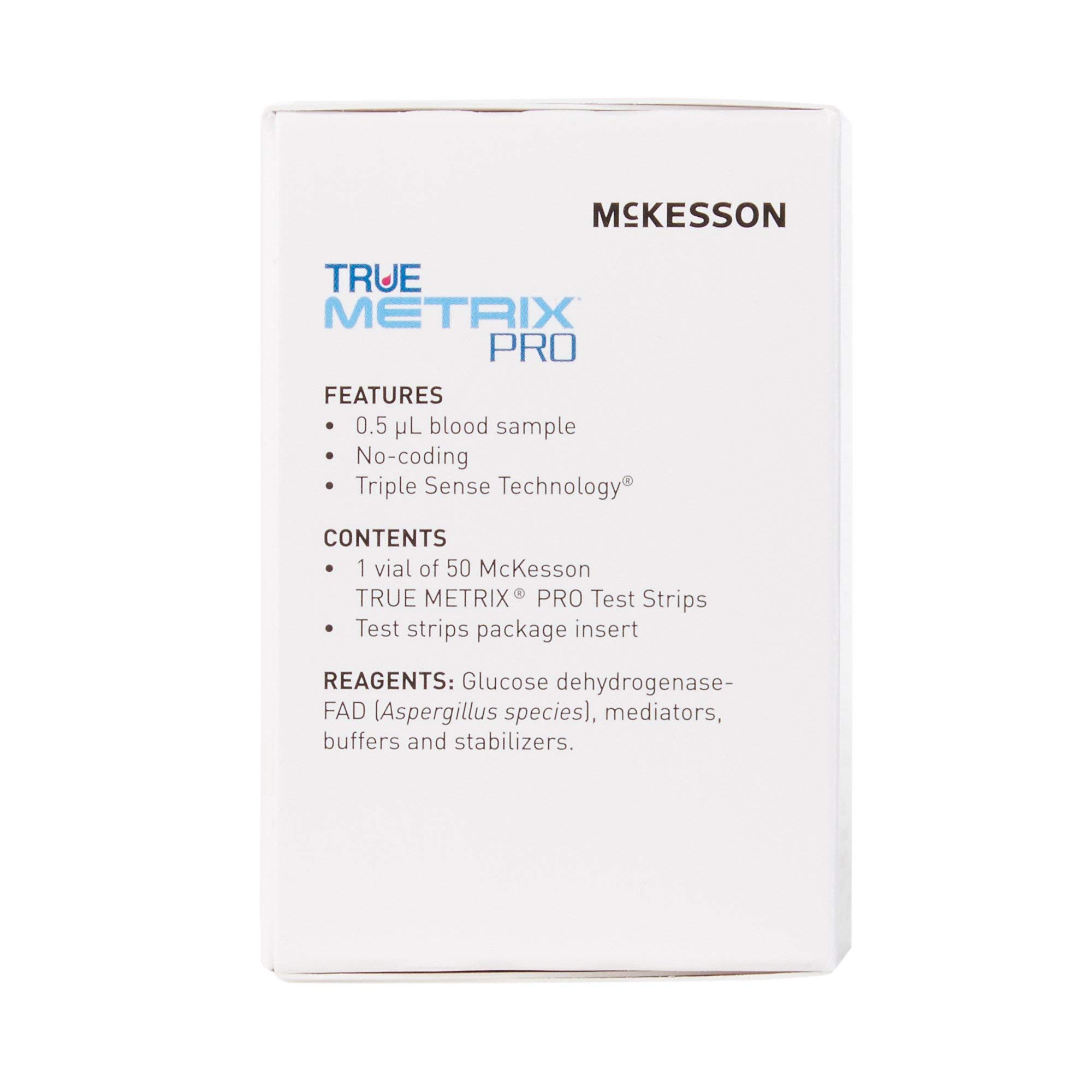 McKesson True METRIX Blood Glucose Test Strips for Diabetes [50 Strips] Professional Monitoring System, Multiple Patient Use