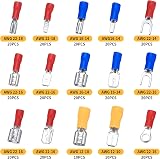 Vwoqiy 280 Pcs Insulated Electrical Connectors Kit - Terminals Spade Ring Fork view 2