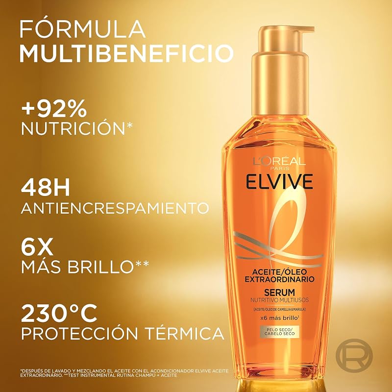 L'Oréal Paris Elvive Aceite Extraordinario Sérum para Pelo Teñido, 100ml — foto 6 de 8