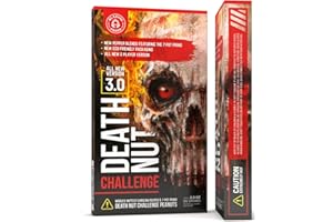 Blazing Foods Death Nut Challenge Version 3.0 - Featuring Carolina Reaper, Ghost Pepper, Scorpion Pepper - 5 New Levels of Heat Crushes The one chip/hot chip Challenge All Day Long.