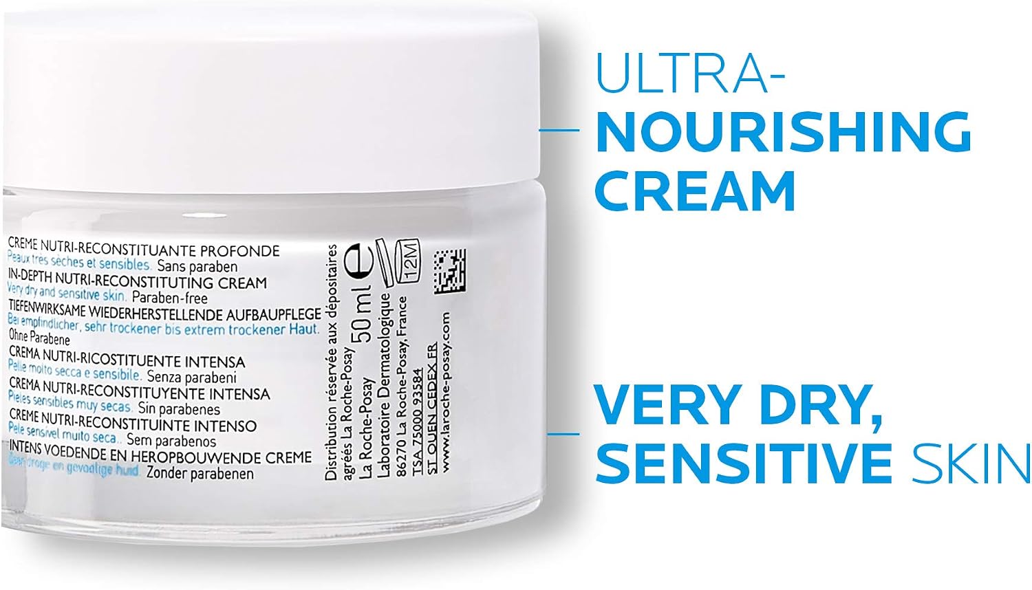 La Roche-Posay Nutritic Intense Riche Cream Pot 50ml, Blanco - Image 3