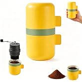 eefaYIYIFA 3-in-1 Multifunctional Portable Espresso Machine, Pocket Size Mini Coffee Maker for Travel Hiking Camping Outdoor,Travel Coffee Maker （Yellow