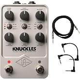 Universal Audio UAFX Knuckles '92 Dual Rec Amplifier Pedal - Bundle with Instrument Cable and 2 Patch Cables