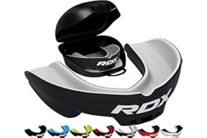 RDX Mouth Guard for Boxing MMA Kickboxing Muay Thai Judo Karate - Adult Gum Shield Mouthpiece Jaw Protector with Storage Case