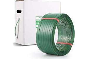 Flyrivergo 5/8" x 1049' Polyester (PET) Heavy Duty Packaging Strapping Banding Roll, 1100lbs Break Strength, Pallet Packaging Kit (320m/1049‘)