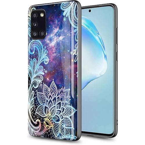 GORGCASE for Galaxy A31 Case, Samsung Galaxy A31, Slim Graphic Fashion IMD Design Anti-Scratch Shook-Proof Hard PC TPU Bumper Armor Cute Teen Boy Girls Women Drop Protective Cover Flower