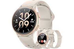 SANORUM Smart Watches for Women(Answer/Make Calls), 1.27'' AMOLED Screen Activity Trackers with Heart Rate/Sleep/SpO2 Monitor, Smartwatch for iPhone/Samsung/Android, 120+ Sport Modes IP68 Fitness Watch 3Bands