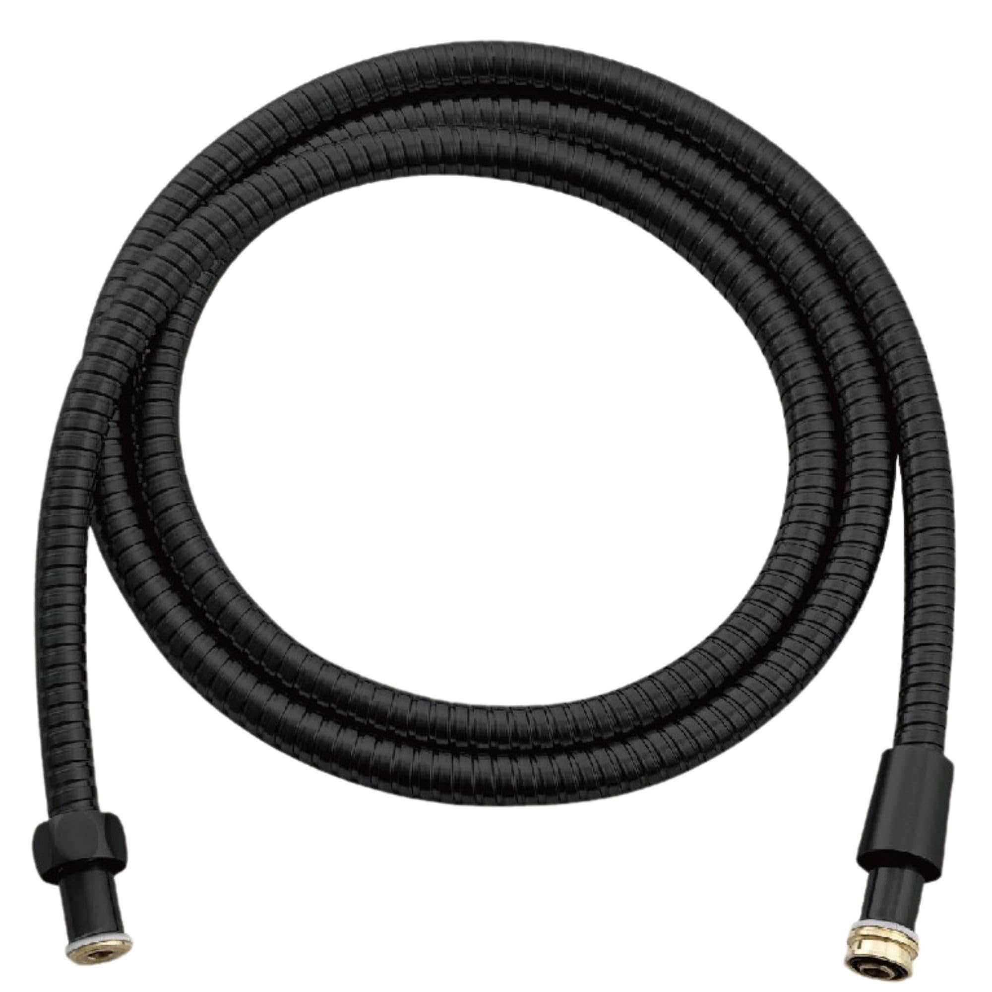 Photo 1 of "Purrfectzone Universal 72"" Extra Long Shower Replacement Hose, Leak Proof Stainless Steel Shower Hose, Kink-free Anti-twisting design, Matte Black"
