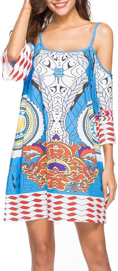 Moneycom Femmes Sling National Wind Print Halter Imprimé