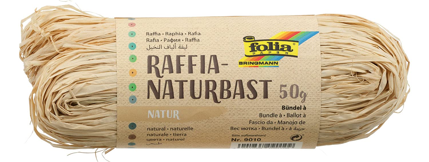 Folia 901009 Natural Raffia Bast Pack of 5