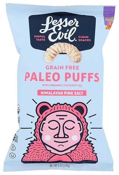 LESSEREVIL, PALEO PUFFS, HIMALAYAN SALT, 5 OUNCE