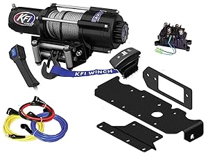 KFI Combo Kit - U45w-R2 4500lbs Stealth Winch & Mount Bracket - 2016-2018 Honda Pioneer SXS 1000, 1000-5