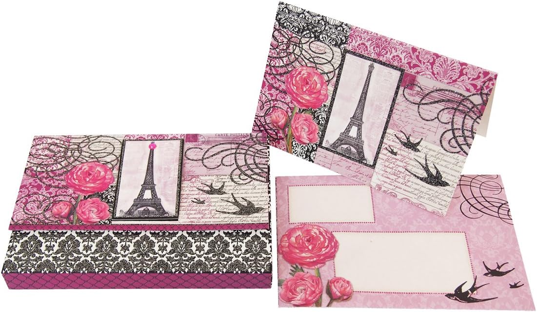 Punch Studio Set of 10 Eiffel Tower Note cards