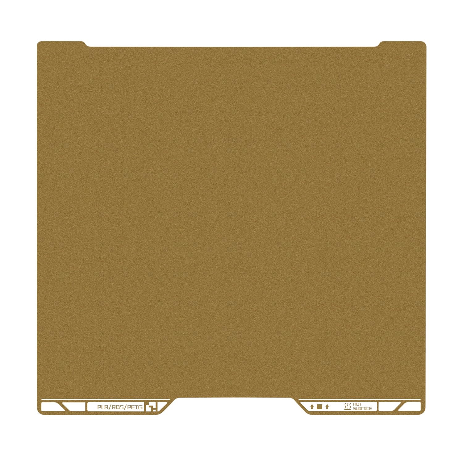 Photo 1 of HzdaDeve 355X346.5MM PEI Sheet for Lab H2D/H2S Build Plate Double Sided Textured Print Bed Flexible Spring Steel Platform Board for Bambu Lab H2D Combo/H2S Combo 3D Printer (Gold)