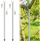 Pelopy 2 Pcs Fruit Tree Branch Support Pole with Crutch, Adjustable Stainless Steel Support, Prevents Fruit Tree Branch Breakage, Adjusts to 41.3''-72.8'' for Leaning Trees on Standard 2.6'' Lumber