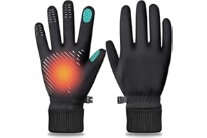 Winter Gloves for Men and Women - Water Resistant Thermal Snow Gloves with Touch Screen Fingers for Running Driving Ski