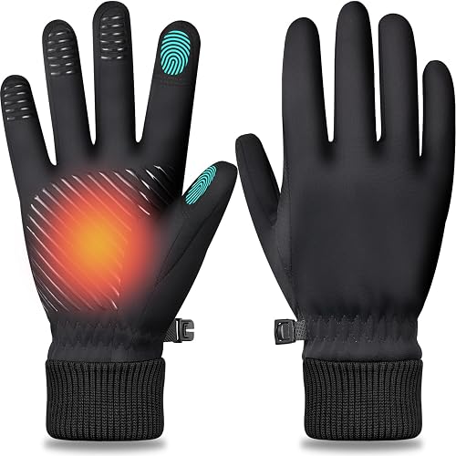 Winter Gloves for Men and Women - Water Resistant Thermal Snow Gloves with Touch Screen Fingers for Running Driving Ski