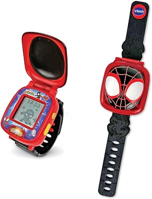 - Reloj Educativo de Spin, Spidey y su Superequipo, Juguete Niños +3 Años, Voz Original, Juegos Educativos, Cronómetro, Alarma y Esferas Personalizables, Versión ESP