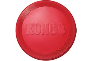 KONG Flyer - Durable Rubber Flying Disc Dog Toy - For Small Dogs