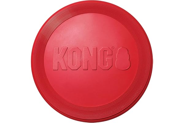 KONG Flyer - Durable Rubber Flying Disc Dog Toy - For Small Dogs