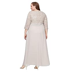 Alex Evenings Women's Long Lace Top Mother of The