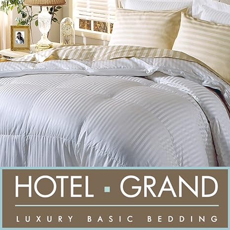 Hotel Grand White Goose Down Comforter 500 Thread Count 650 Fill