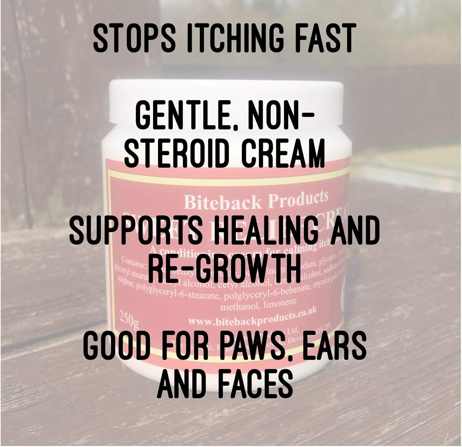 Biteback Products ‘Sweet Relief’™ Soothing Cream for Itchy Dogs Skin